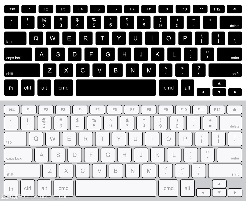 矢量现代计算机键盘背景与数码技术的融合演进